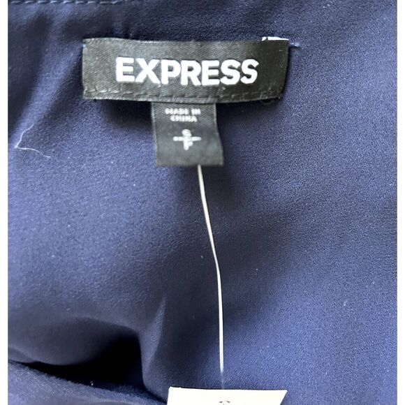 NWT Express Jagged Hem Sheer Flutter Sleeve Dress Women's Size S - Picture 9 of 10